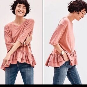 Anthropologie - Akemi + Kin - Oversized Ruffle Tee